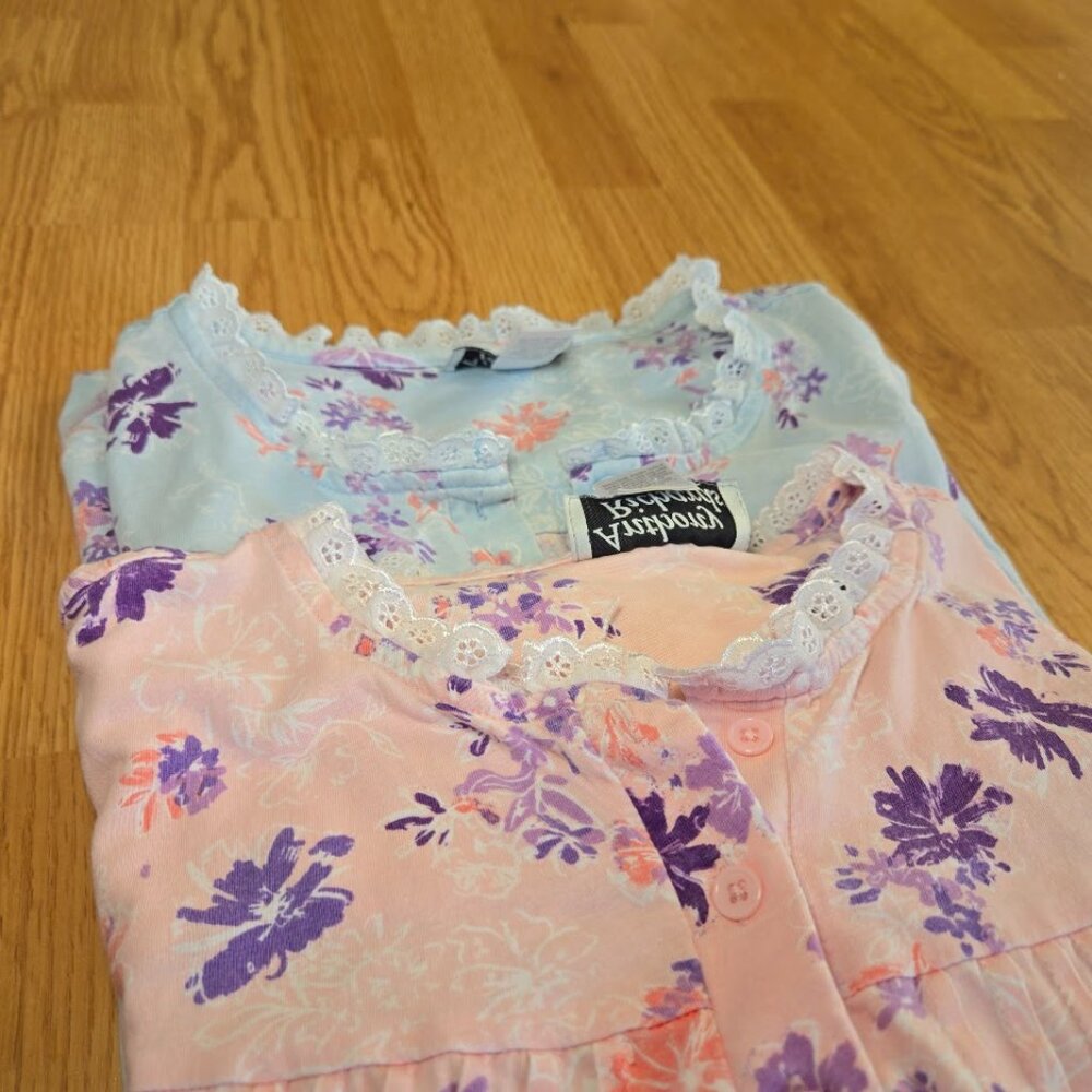 Bundle of 2 Vintage Cotton Floral Nightgowns | Small‎ | Long Sleeve - Picture 2 of 13
